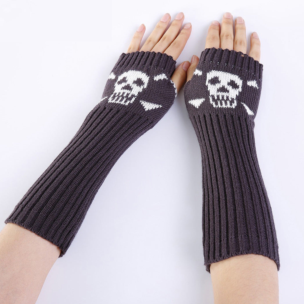 Women's & Men's Exposed Half Finger Knitted Fashion Wristband Gloves