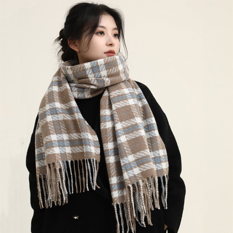 Women's Korean High-grade Thickened Warm Loop Yarn Scarfs