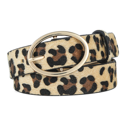 Women's Pin Buckle Leopard Print High-grade Versatile Belts