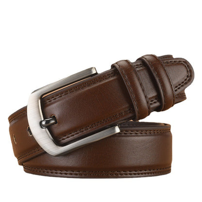 Men's Pin Buckle Cowhide Business Fashion Leisure Belts