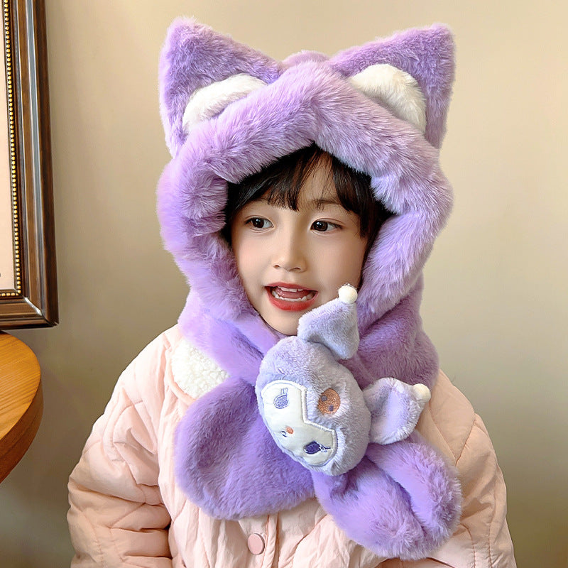 Children's Winter Fleece Lined Padded Warm Keeping Windproof Earflaps Boys Kids' Headwear