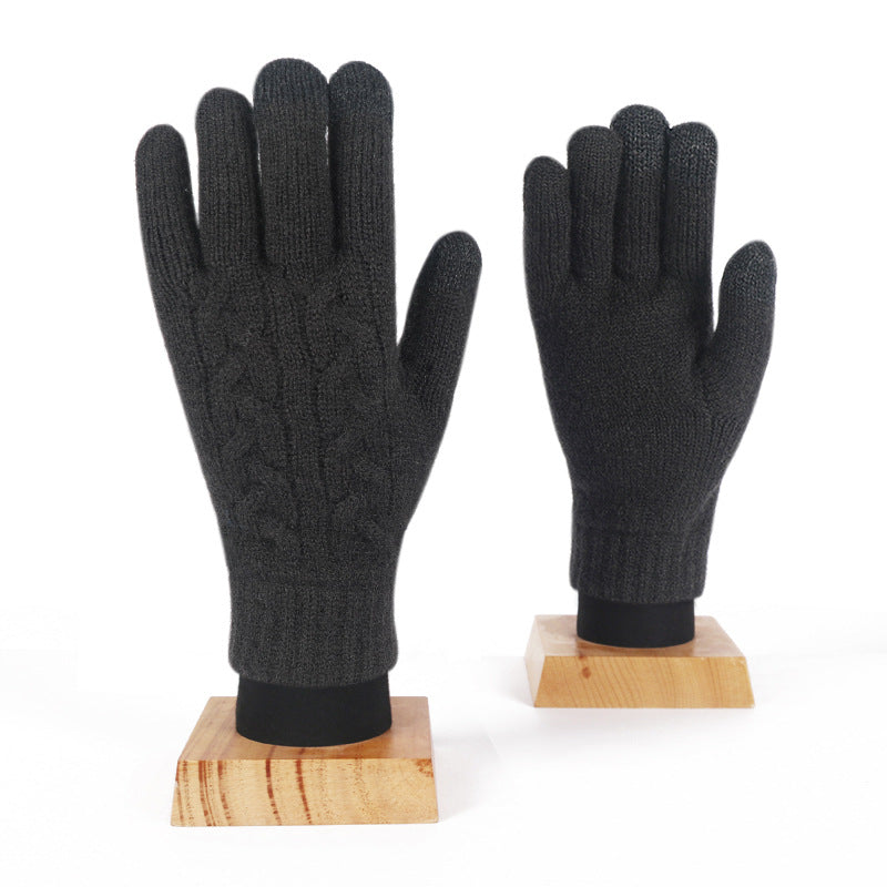 Women's & Men's Winter Warm Touch Screen Knitted Wool Gloves