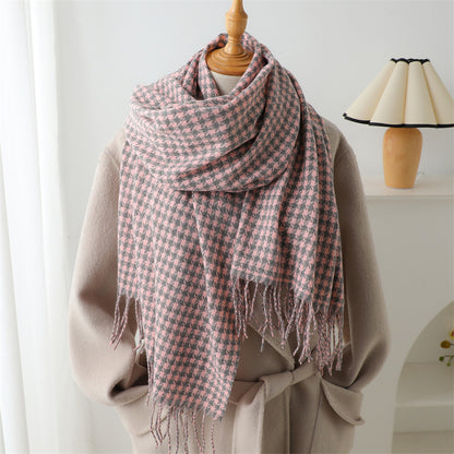 Women's Retro Artificial Cashmere Long Warm Thickened Scarfs