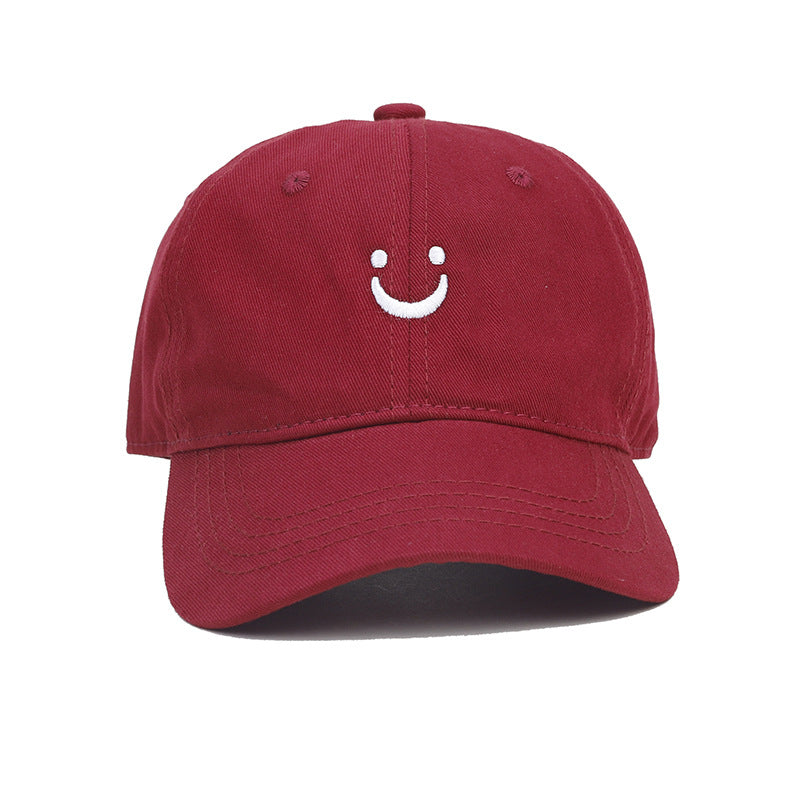 Children's Face Embroidery Soft Peaked Korean Style Kids' Headwear