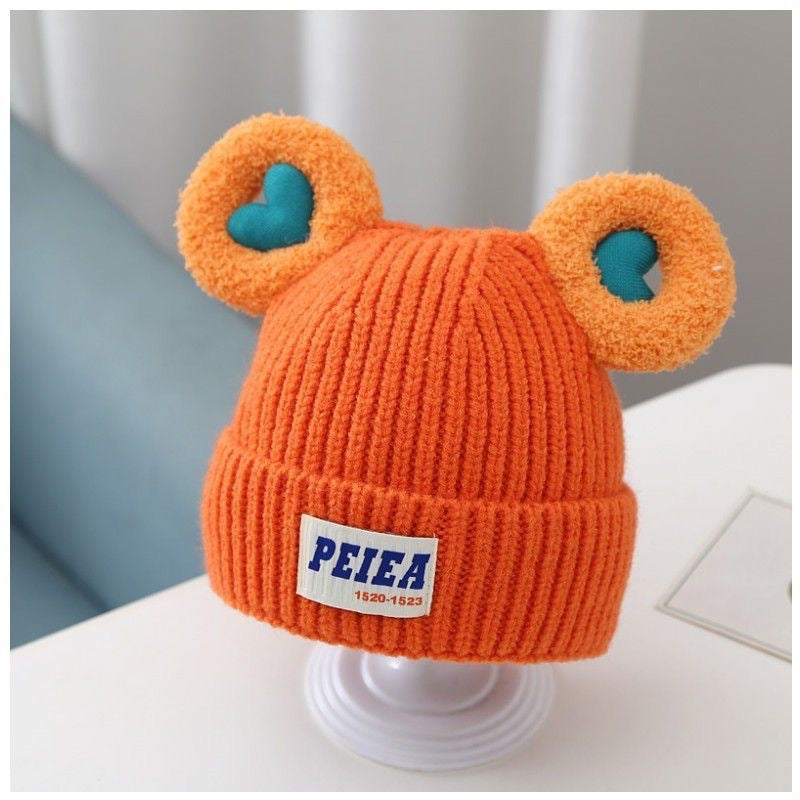 Love Knitted Hat Boy Cartoon Warm Kids' Headwear