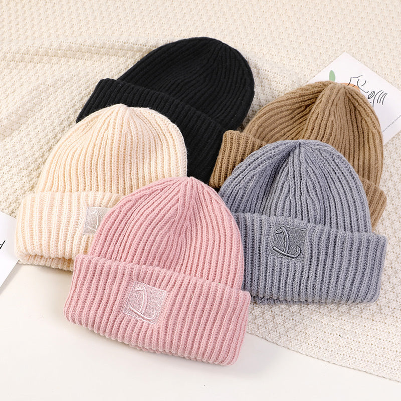 Women's Wool Hat Warm Pile Style Beanie Face Hats & Caps