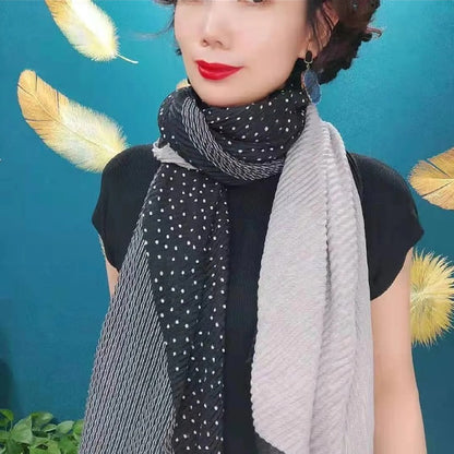 Women's Linen Korean Patchwork Color Fashionable Stylish Scarfs