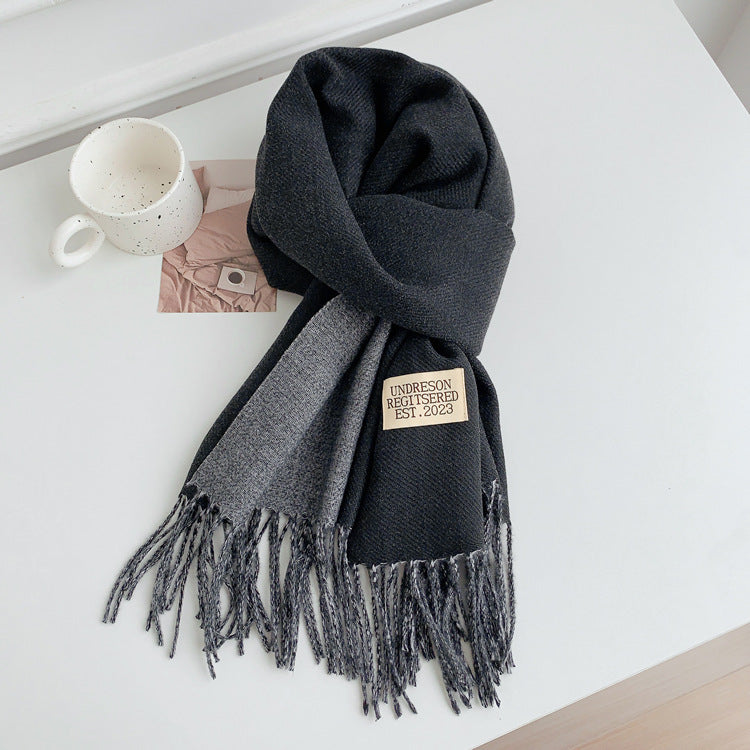 Women's Korean Style Double-sided Long Warm Fashionable Scarfs