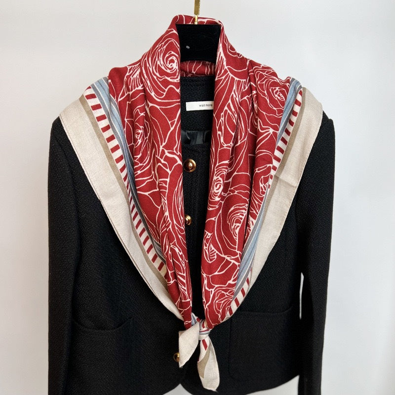 Korean Style Cotton Linen Thin Cape Scarfs