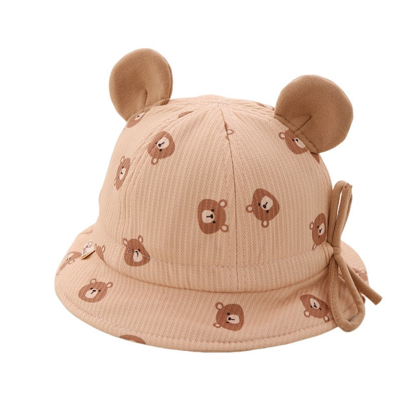 Spring Autumn Grade Bucket Hat Soft Sweet Bow Kids' Headwear