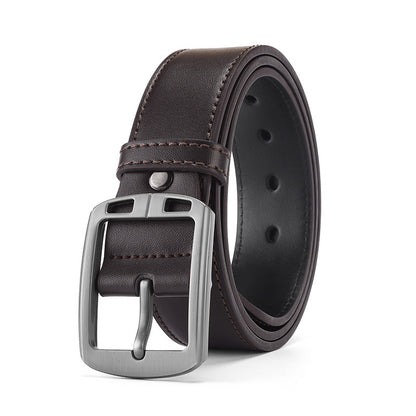 Men's Cowhide Leather Man's Casual Simple Retro Belts