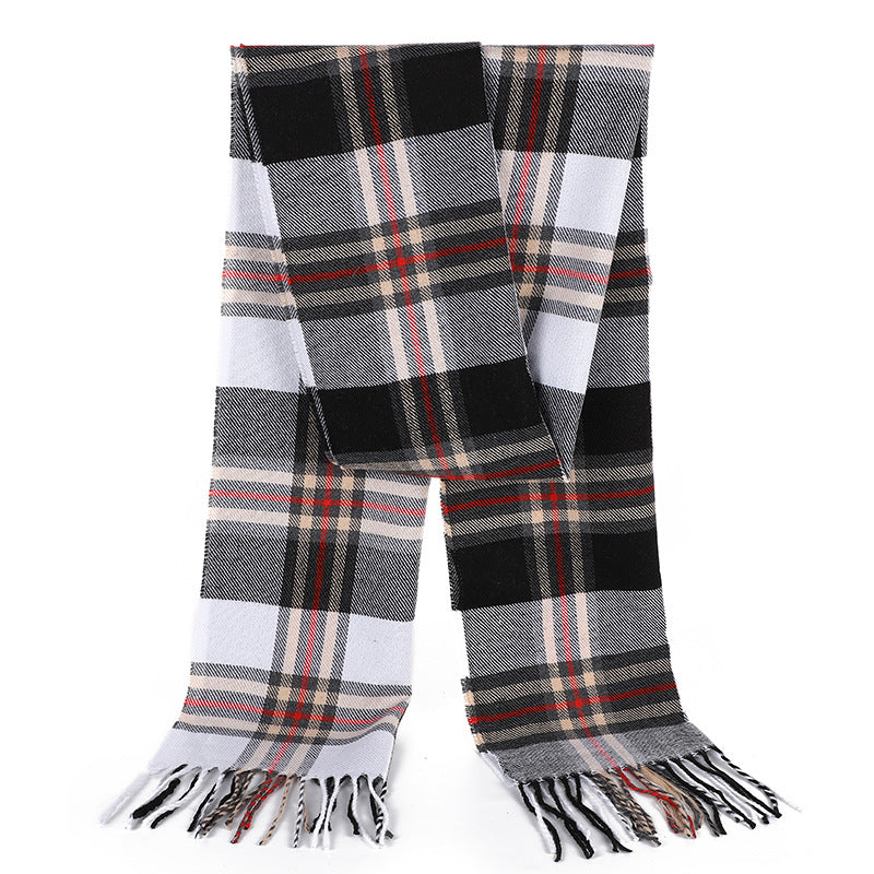 Men's Thin Gift Cashmere Jacquard Thick Scarfs