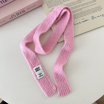 Women's Spicy Korean Style Colorful Dopamine Wool Suit Scarfs