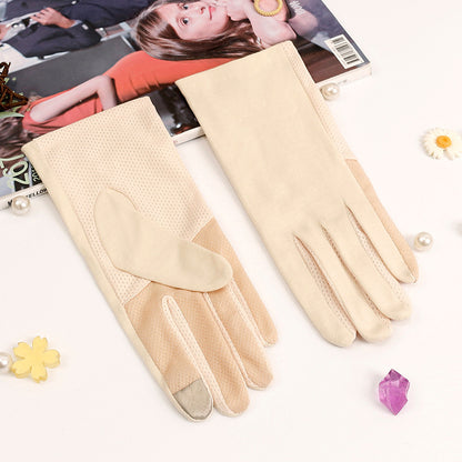 Women's Type Sunscreen Driving Biking Bear Cloth Gloves