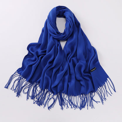 Imitation Cashmere Solid Color Long Warm Scarfs