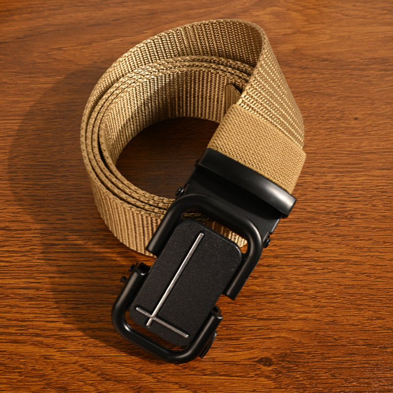 Men's Comfort Click Canvas Trendy Military Training Youth Outdoor Belts