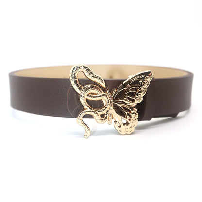 Snake Butterfly Buckle Jeans Skirt Shaped Accessory Belts