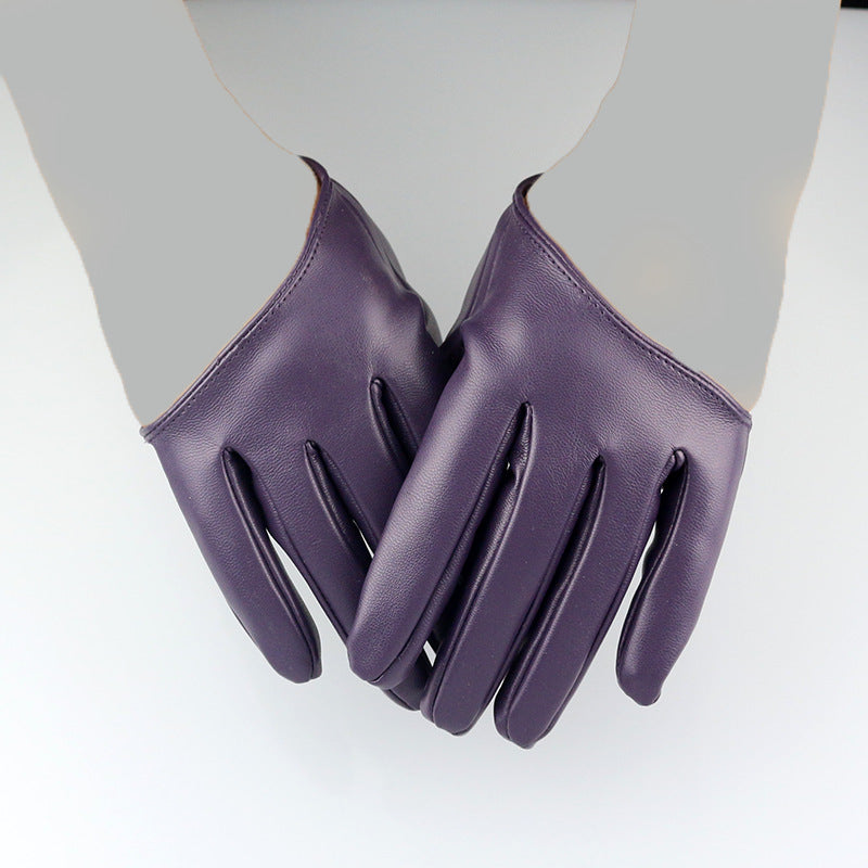 Women's Soles Full Finger Imitation Leather Dancing Gloves