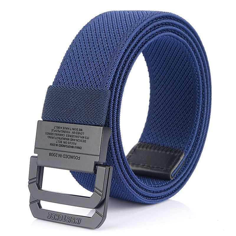 Men's Double Buckle Canvas Outdoor Sports Casual Belts