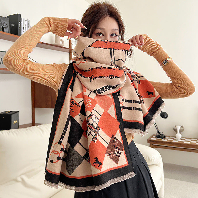 Women's Winter Letter Korean Style Versatile Fashion Scarfs