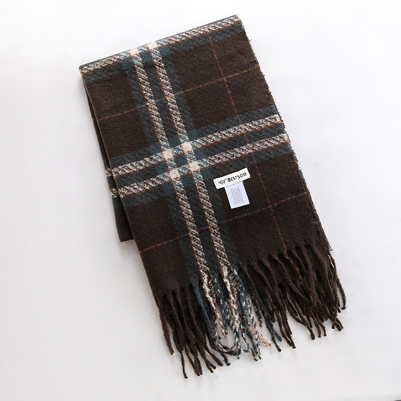 Women's & Men's Artificial Cashmere Winter High-grade Warm Retro Scarfs