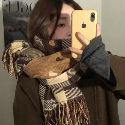 Love Female Winter High-grade Style Korean Cute Scarfs