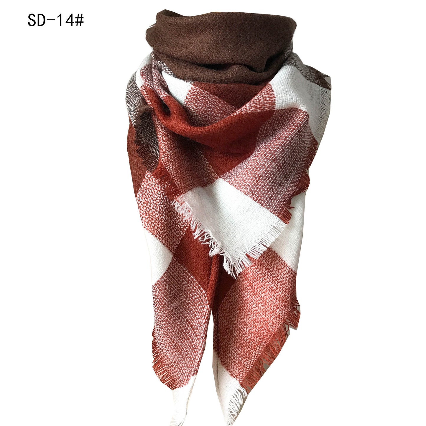 Women's Double-sided Square Triangular Binder Neck Warmer Scarfs