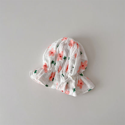 Style Pink Spring Hat Versatile Concave Kids' Headwear