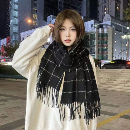 Women's & Men's For Winter High-grade Korean Style Shawl Thickened Scarfs