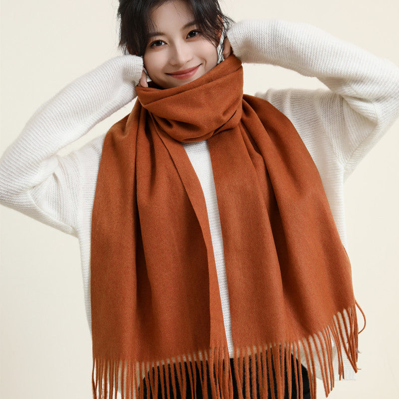 Women's Style Versatile Winter Thickened Business Wool Scarfs