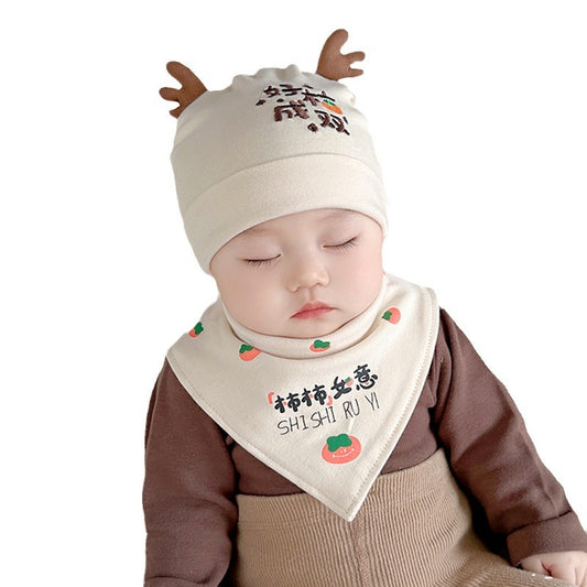 Children's Lucky Persimmon Sleeve Hat Triangular Binder Kids' Headwear