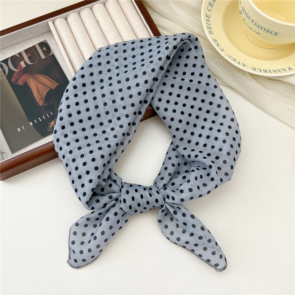 Small Square Towel Silk Female Autumn Summer Bandana Headband Scarfs