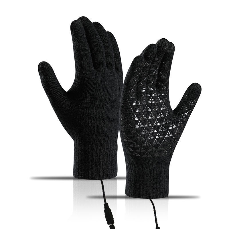 Heating Knitted Winter Warm Touch Screen Gloves