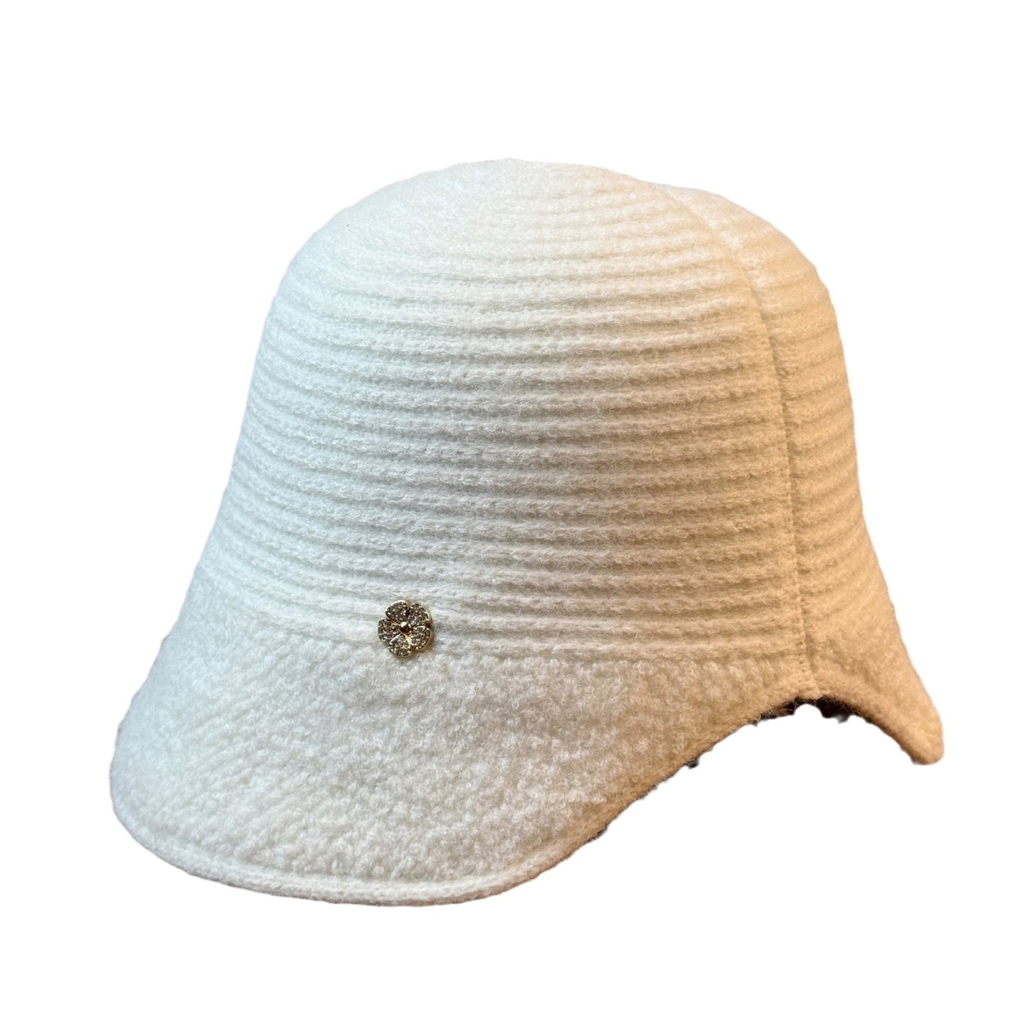 Women's Wool Bucket Hat Irregular Small Casual Hats & Caps