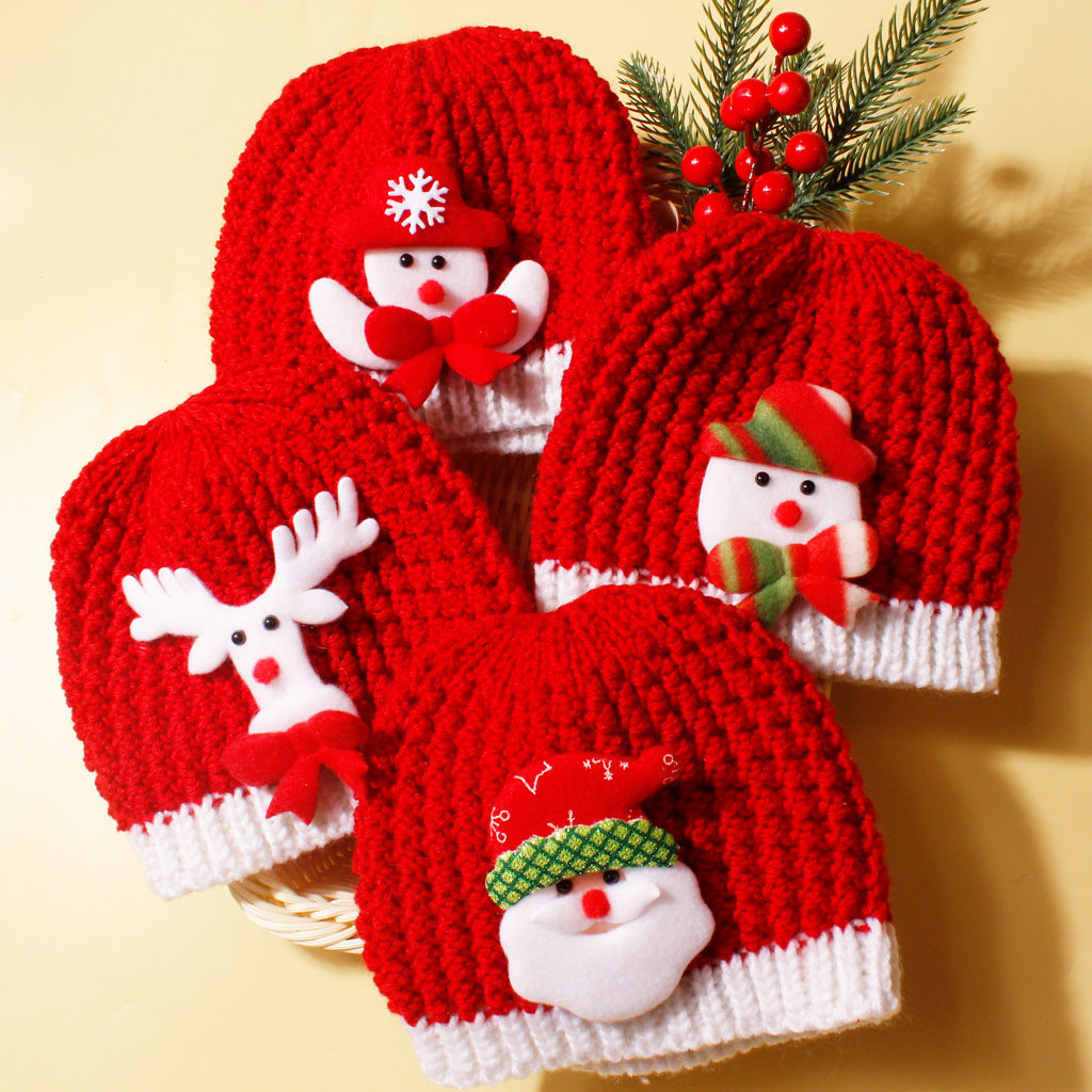 Children's Knit Hat Christmas Festival Warm Wool Kids' Headwear