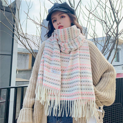 Women's Winter Korean Style Versatile High-grade Thickened Scarfs