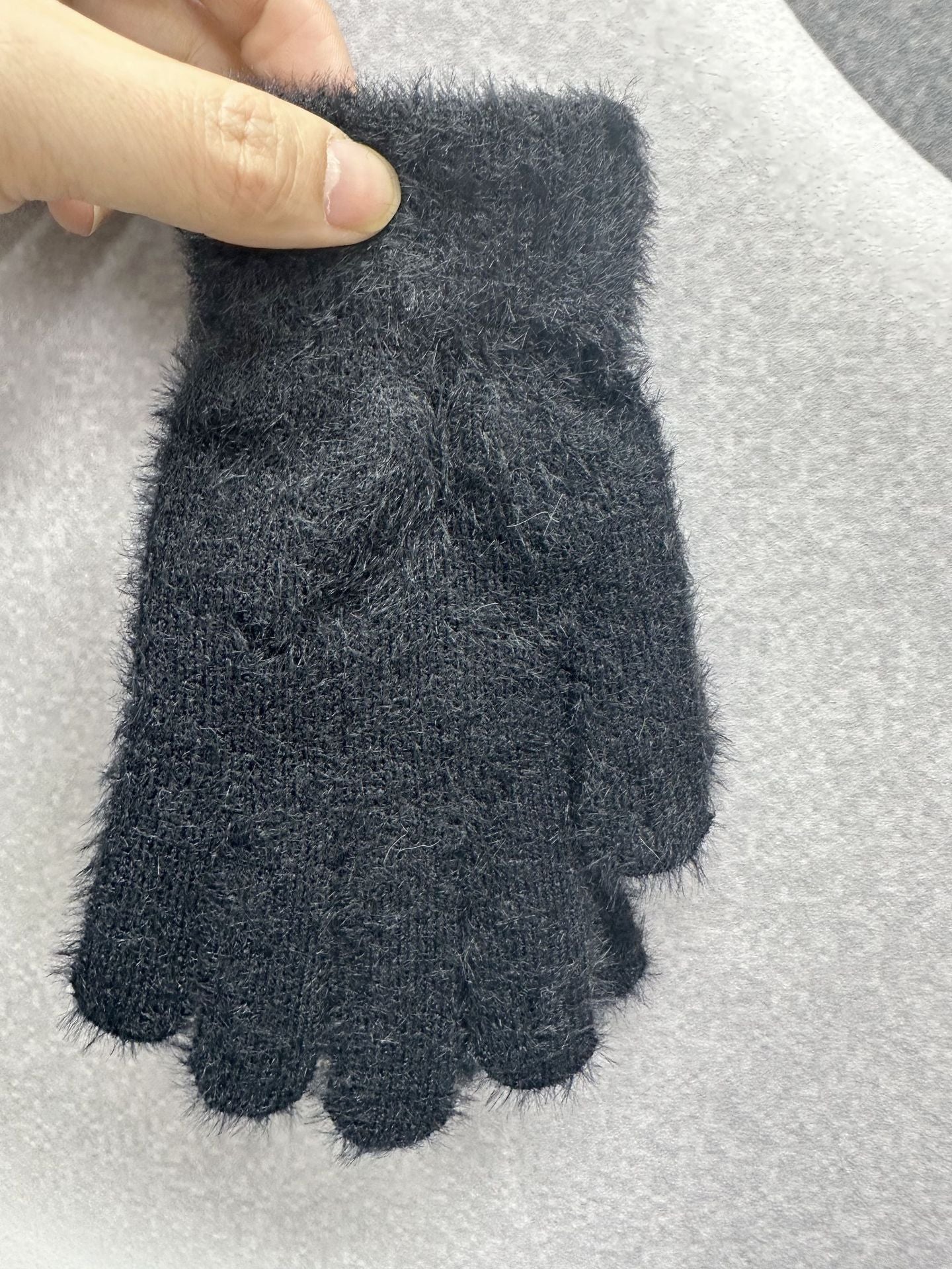 Women's Open Finger Touch Screen Solid Color Gloves