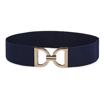 Women's Korean Style Alloy Buckle Wide Waist Belts