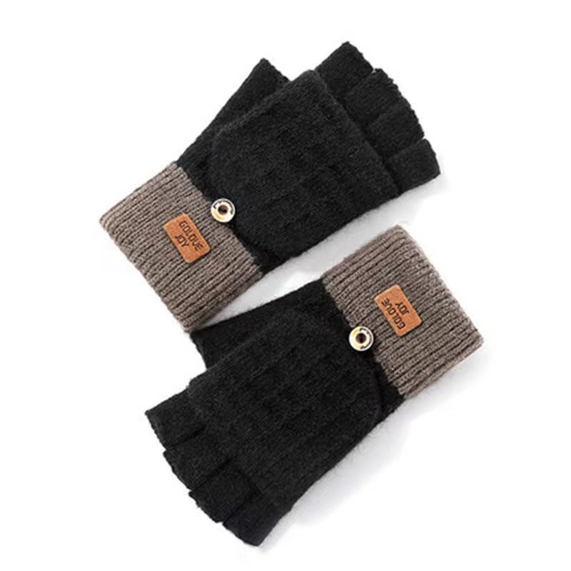 Women's Cold Protection Thickening Knitted Cycling Imitation Gloves