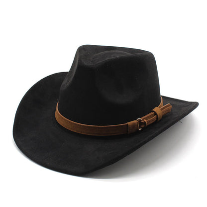 Women's & Men's Woolen Hat Suede Western Denim Top Hats & Caps