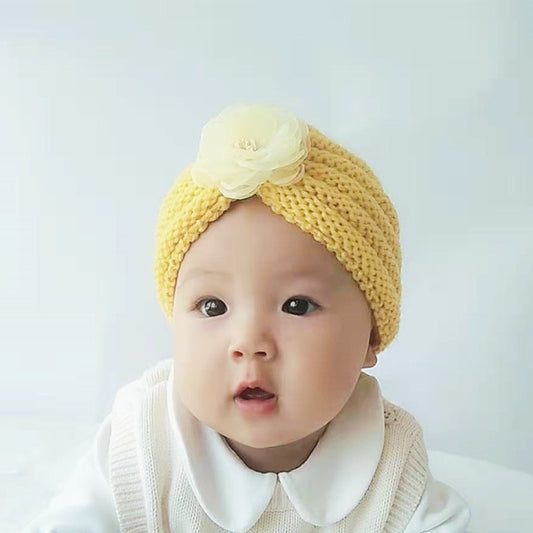 Children's Ethnic Style Hat Handmade Flower Autumn Kids' Headwear