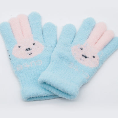 Women's Korean Minority Simple Solid Color Sweet Girly Gloves