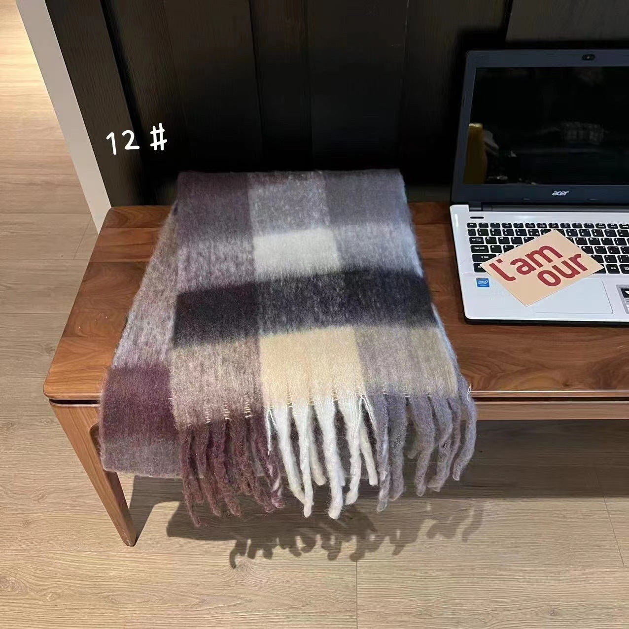 Braid Rainbow Plaid Color Matching Winter Cashmere Scarfs