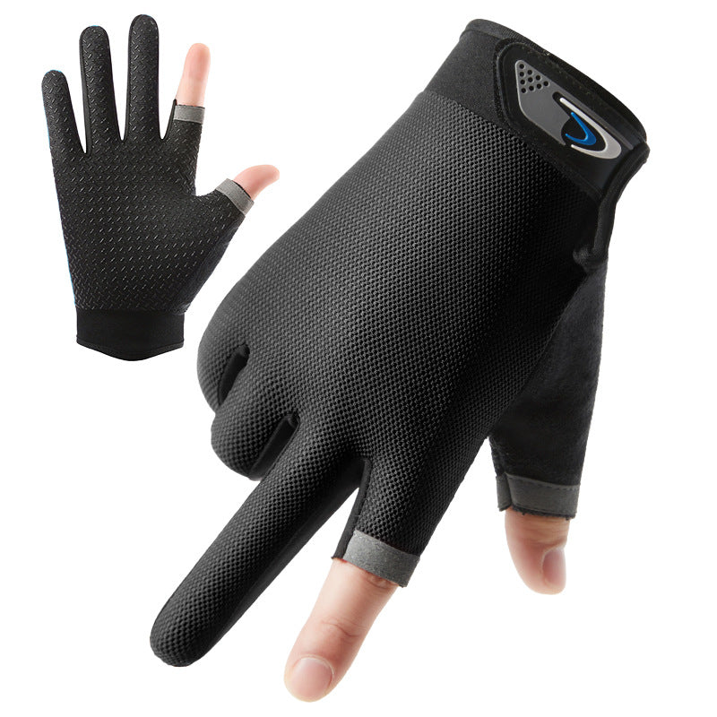 Men's Thin Breathable Cycling Half Finger Driving Gloves