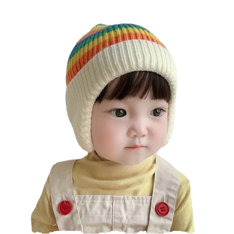 Children's Hat Boy Knitted Color Woolen Warm Kids' Headwear