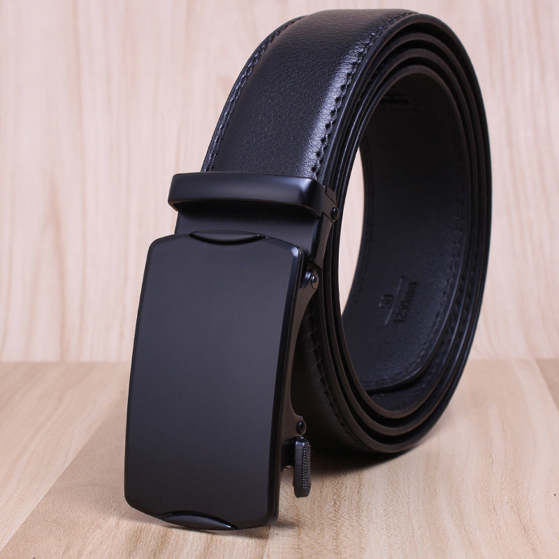 Men's Leather Automatic Buckle Cowhide Business Pant Belts