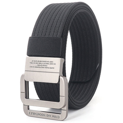 Men's Alloy Double Buckle Korean Weaving Nylon Belts