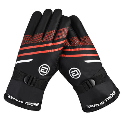 Men's Fur Thickened Riding Electric Car Motorcycle Gloves