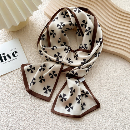 Women's Style Four Narrow Hair Band Tie Bag Temperament Scarfs