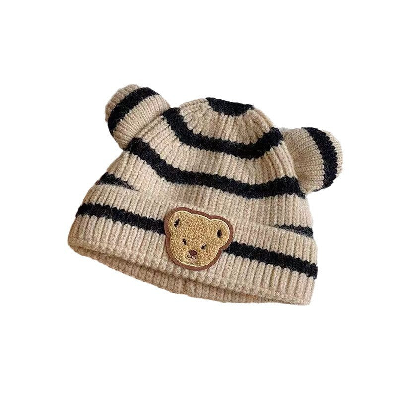 Children's Thickened Knitted Hat Cartoon Cute Bear Kids' Headwear